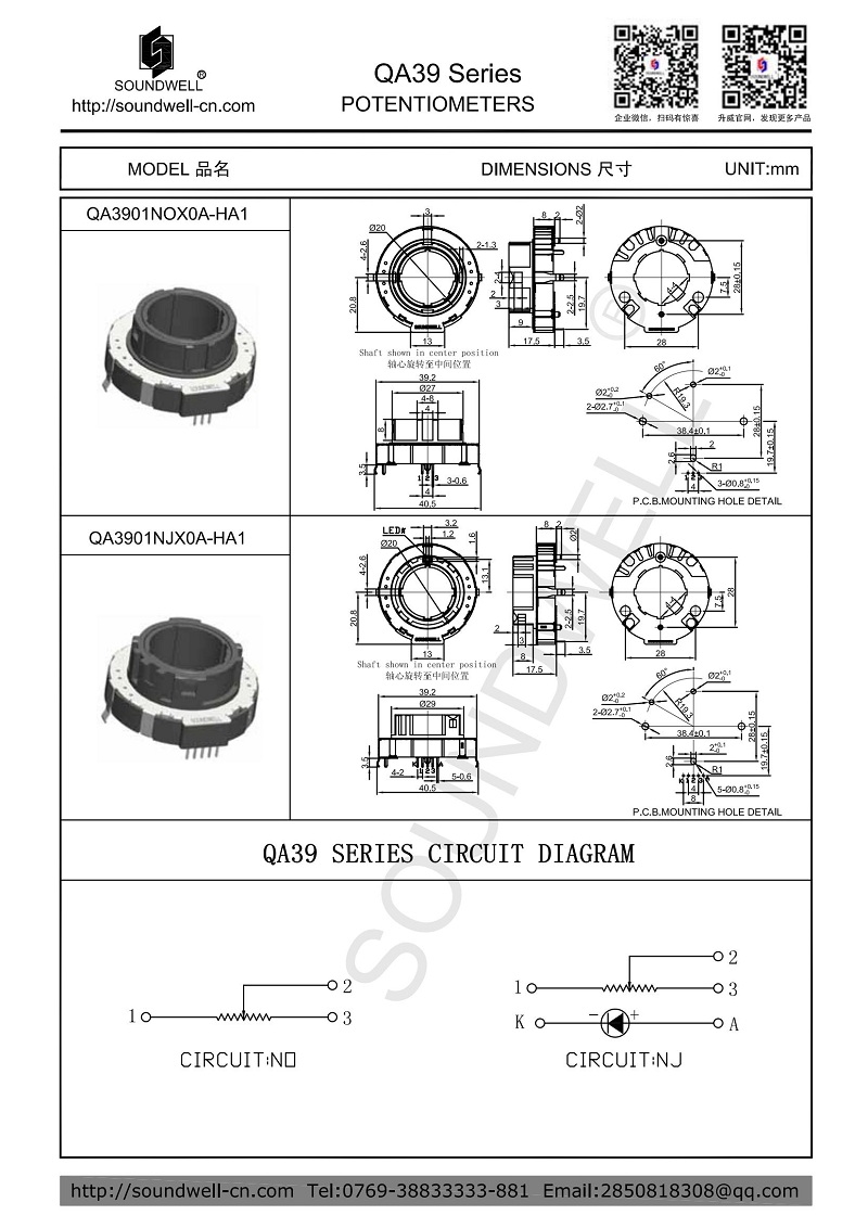 hollow shaft rotary potentiometer