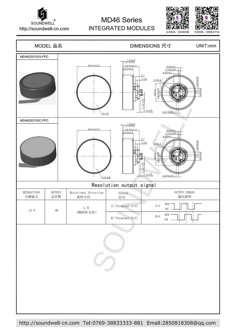 encoder module with touch screen