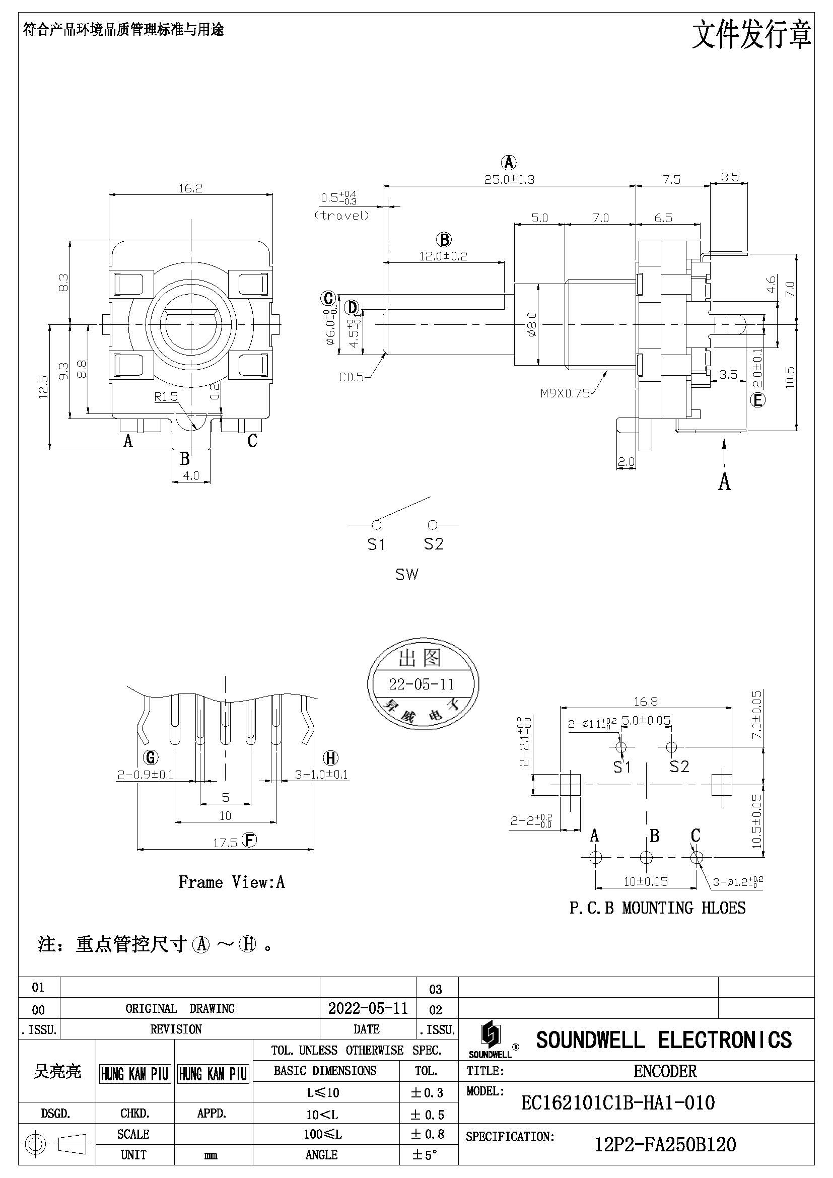 rotary encoder push button switch 